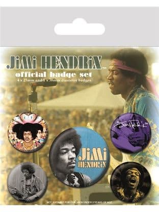 Jimi Hendrix - Badge Set
