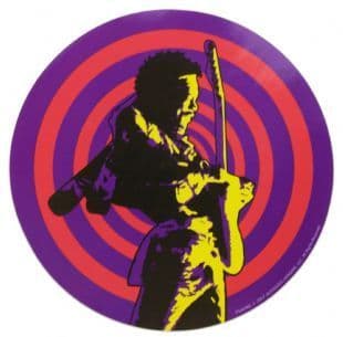 Jimi Hendrix - Psychedelic With Guitar (Sticker)