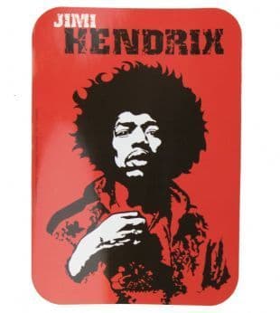 Jimi Hendrix - Red Portrait (Sticker)