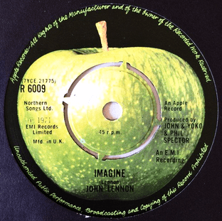 John Lennon - Imagine (7") (G/VG-)