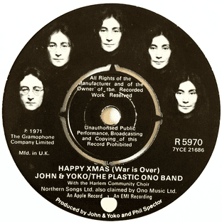 John Lennon/Yoko Ono & The Plastic Ono Band - Happy Xmas (War Is Over) (7") (VG/EX)