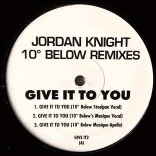 Jordan Knight - Give It To You (10º Below Remixes) (12") (Promo) (G+/NM)