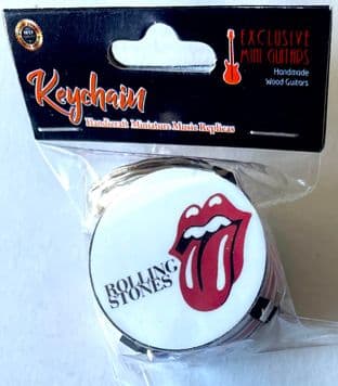 KEYCHAIN: Handicraft Replica Miniature Drum - Rolling Stones Tongue (New)