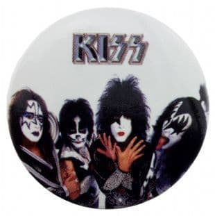 Kiss - Band Shot & Logo (38mm Button Badge)