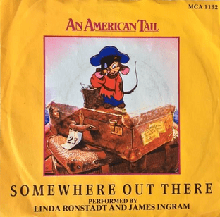 Linda Ronstadt And James Ingram - Somewhere Out There (7") (VG+/VG)