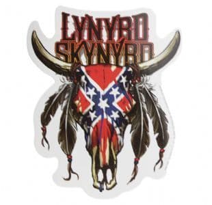 Lynyrd Skynyrd - Horned Confederate Flag Logo (Sticker)