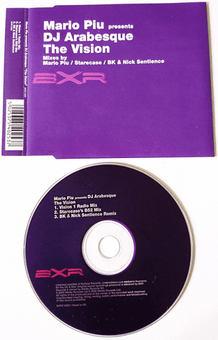 Mario Piu Presents DJ Arabesque - The Vision (CD Single) (EX/EX)