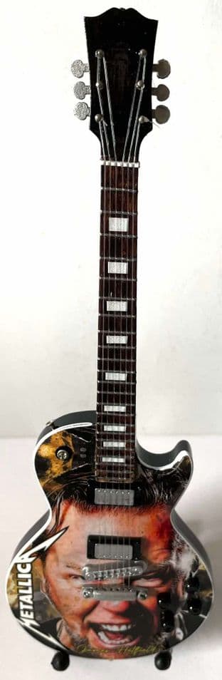 Metallica - James Hatfield Miniature Wooden 1:4 Scale Guitar With Stand (New/Box)
