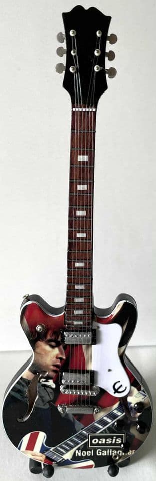 Oasis Noel Gallagher Miniature Wooden 1:4 Scale Guitar With Stand (New/Box)