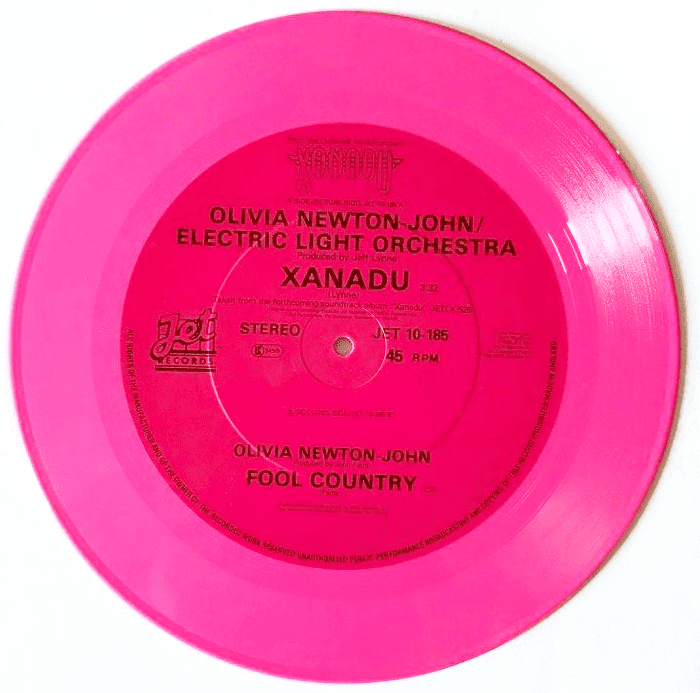 Olivia NewtonJohn/Electric Light Orchestra Xanadu 10" Pink Vinyl VG /G