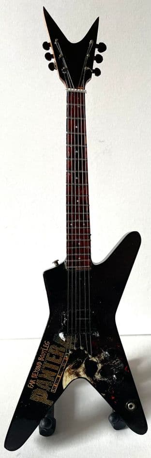 Pantera Miniature Wooden 1:4 Scale Guitar With Stand (New/Box)
