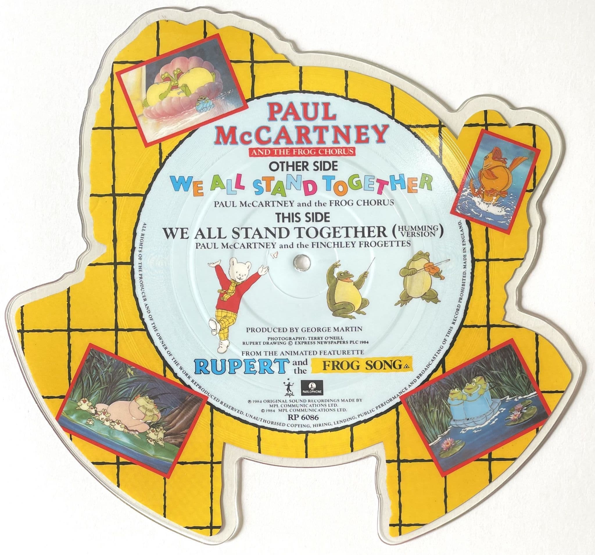 Paul McCartney And The Frog Chorus We All Stand Together 7" Shaped