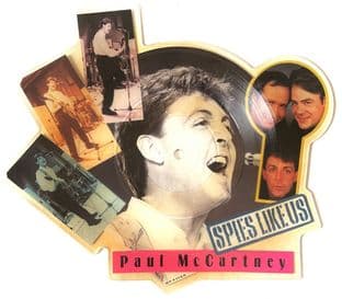 Paul McCartney - Spies Like Us (7”) (Shaped Picture Disc) (VG-/NM)