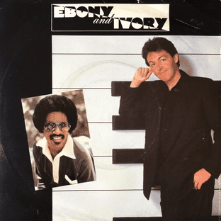 Paul McCartney With Stevie Wonder - Ebony And Ivory (7") (VG+/G++)