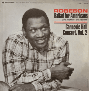 Paul Robeson - Ballad For Americans/Carnegie Hall Concert Vol. 2 (LP) (EX/VG++)