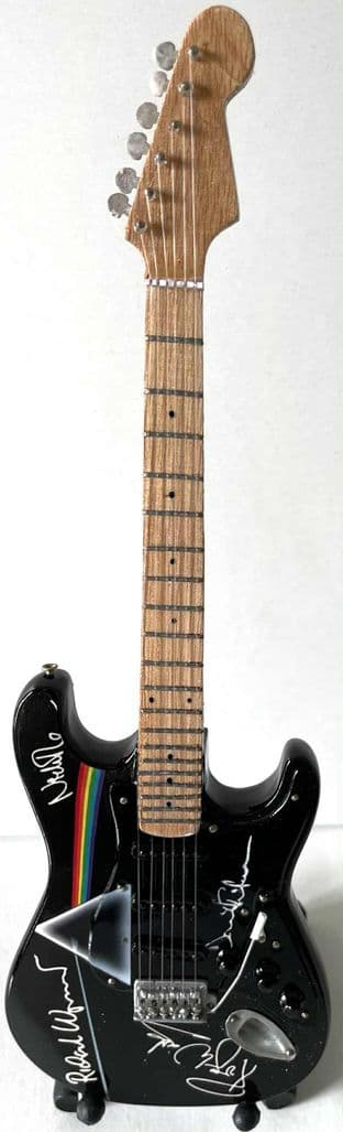Pink Floyd DSOTM/Autographs Electric Miniature Wooden 1:4 Scale Guitar With Stand (New/Box)