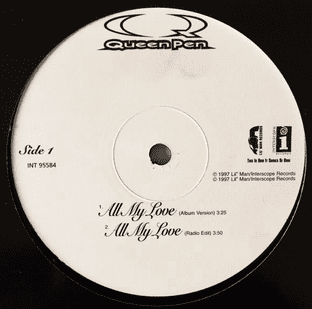 Queen Pen ‎- All My Love (ft Eric Williams) (12") (G+/NM)