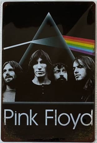 Retro Music Metal/Tin Poster Wall Plaque: Pink Floyd Prism/Band (WP04) (New)