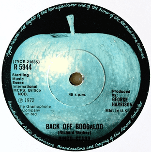 Ringo Starr - Back Off Boogaloo (7") (F-G/EX-)