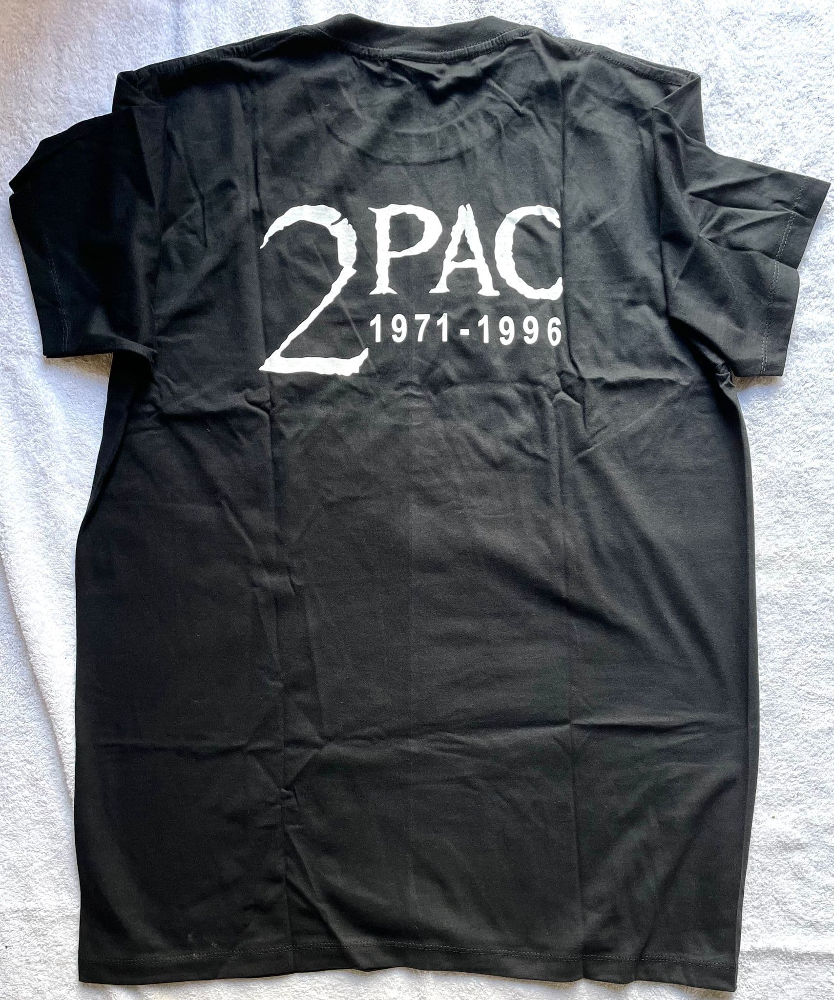 Official Tupac 'All Eyez On Me' Logo T-Shirt - Unisex Black Cotton Tee, Size XL 11 thumbnail image