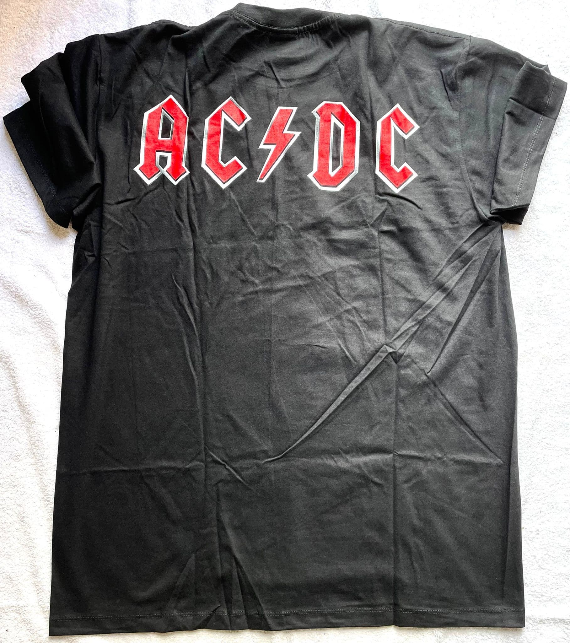 Rock Tees AC/DC Back In Black Double Sided T-shirt XL ts0319 New