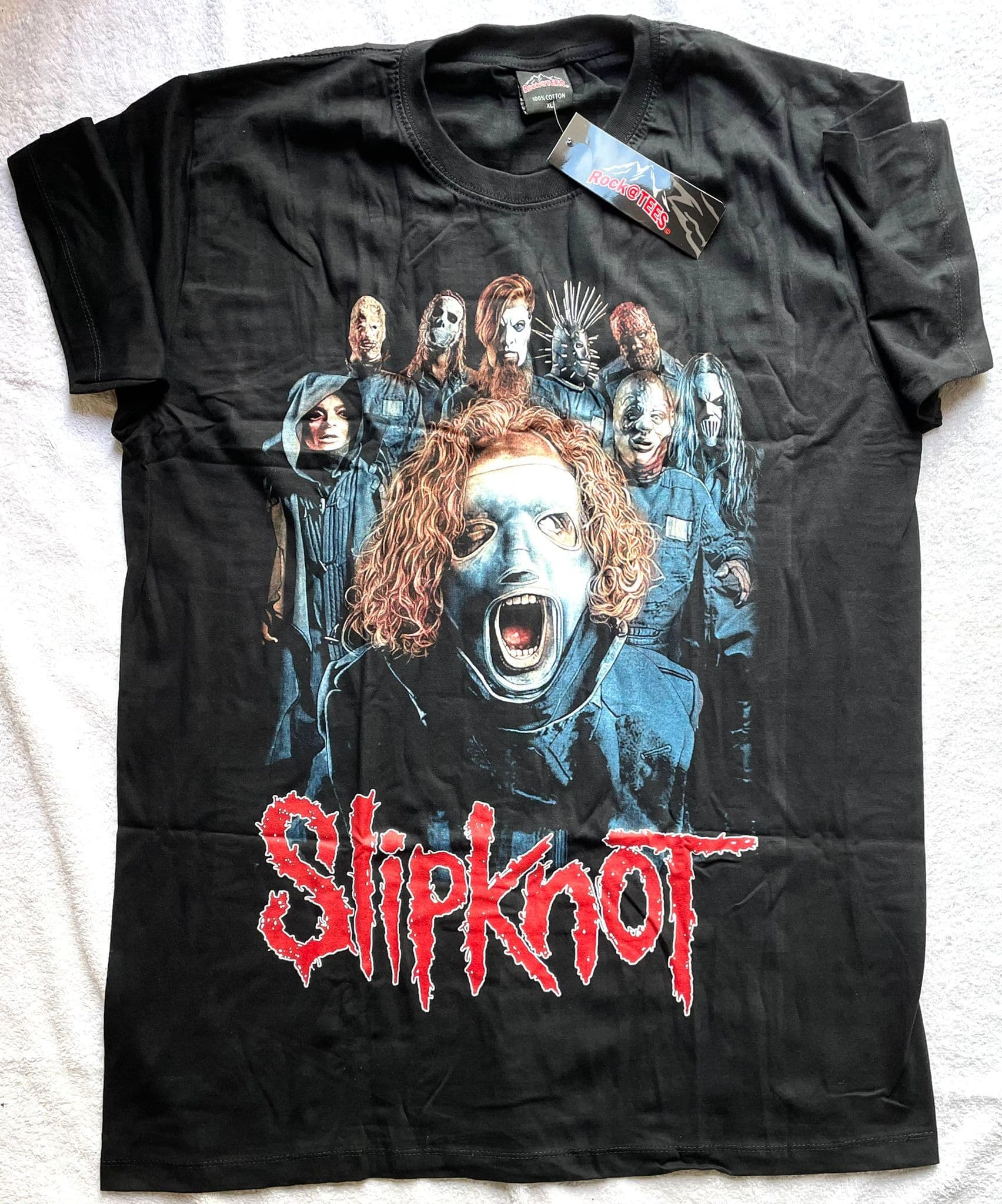 Slipknot Tシャツ XLサイズ Rock Tees Slipknot Logo & Full Band Double Sided T-shirt XL ts0322 New
