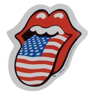 Rolling Stones (The) - USA Stars & Stripes Tongue Logo (Sticker)