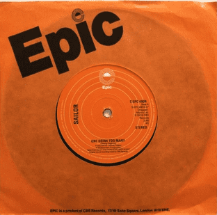 Sailor - One Drink Too Many (7") (EX/EX-)
