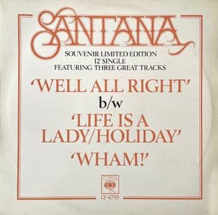 Santana - Well All Right (12") (VG-EX/VG)