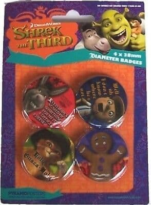 Shrek The Third - 4 Pack Badge