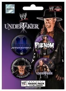 The Undertaker - 4 Pack Badge Set