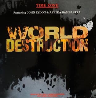 Time Zone ft John Lydon & Afrika Bambaataa - World Destruction (12") (VG-/G++)