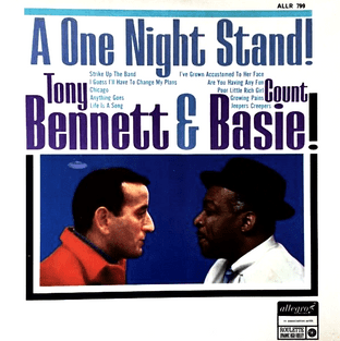 Tony Bennett With Count Basie Orchestra - One Night Stand (LP) (VG+/EX)