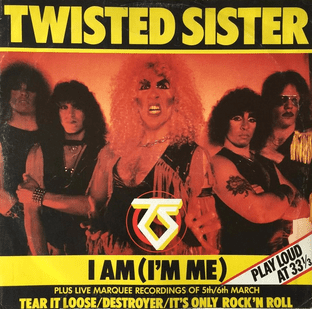 Twisted Sister ‎- I Am (I'm Me)‎ (12") (G-/G-)