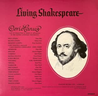 V/A - Living Shakespeare: Coriolanus (LP) (VG-/VG)