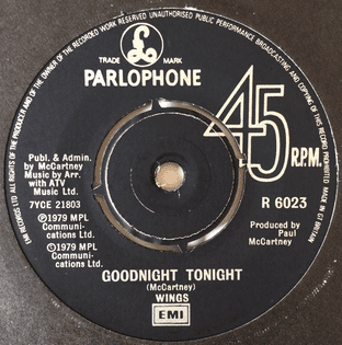 Wings - Goodnight Tonight (7") (VG-EX/VG)