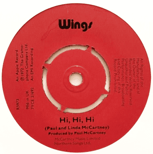 Wings - Hi, Hi, Hi (7") (G+/EX+)