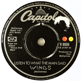 Wings - Listen To What The Man Said (7") (VG/NM)