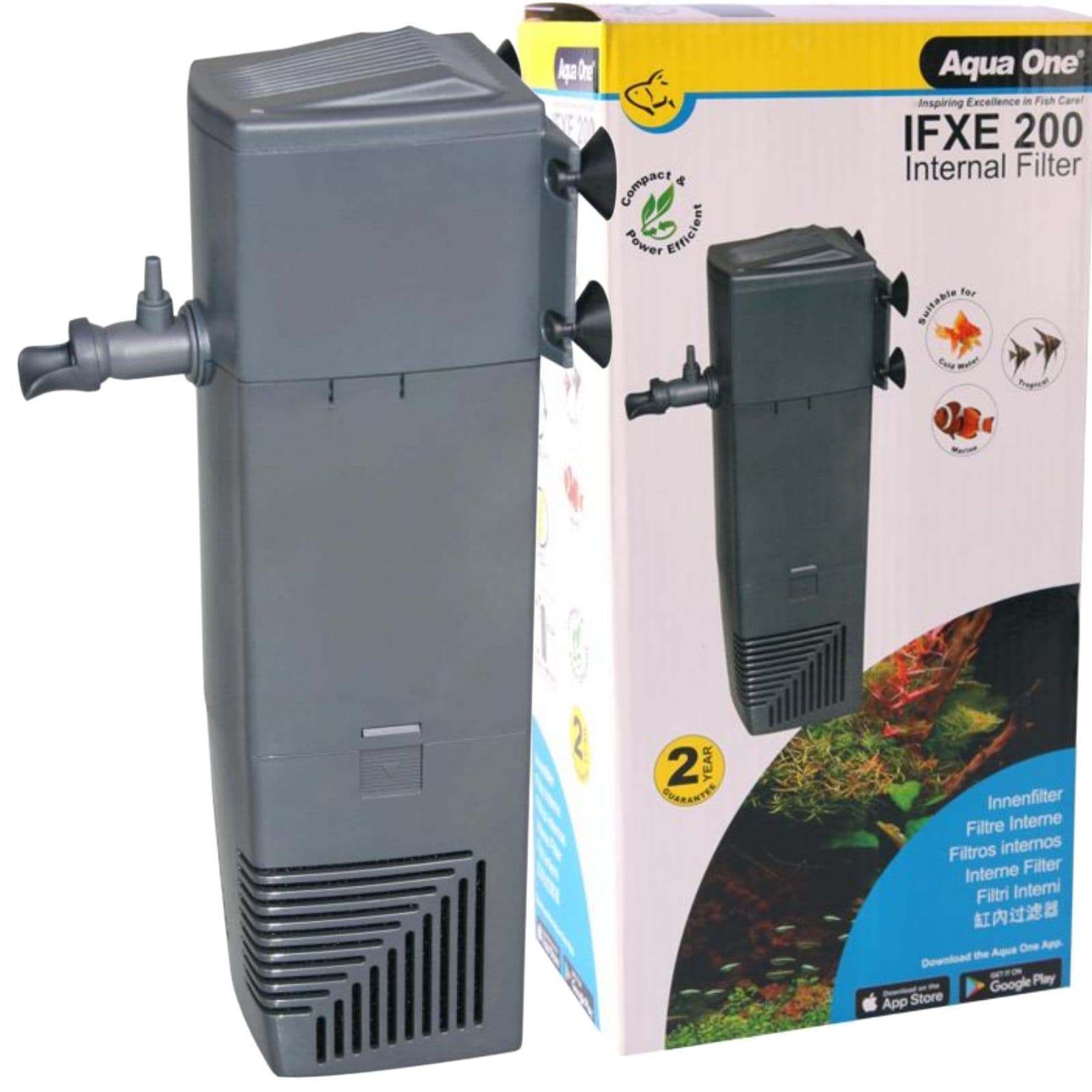 Internal Fish Filter Aqua One IFXE 200 Internal Aquarium Filter