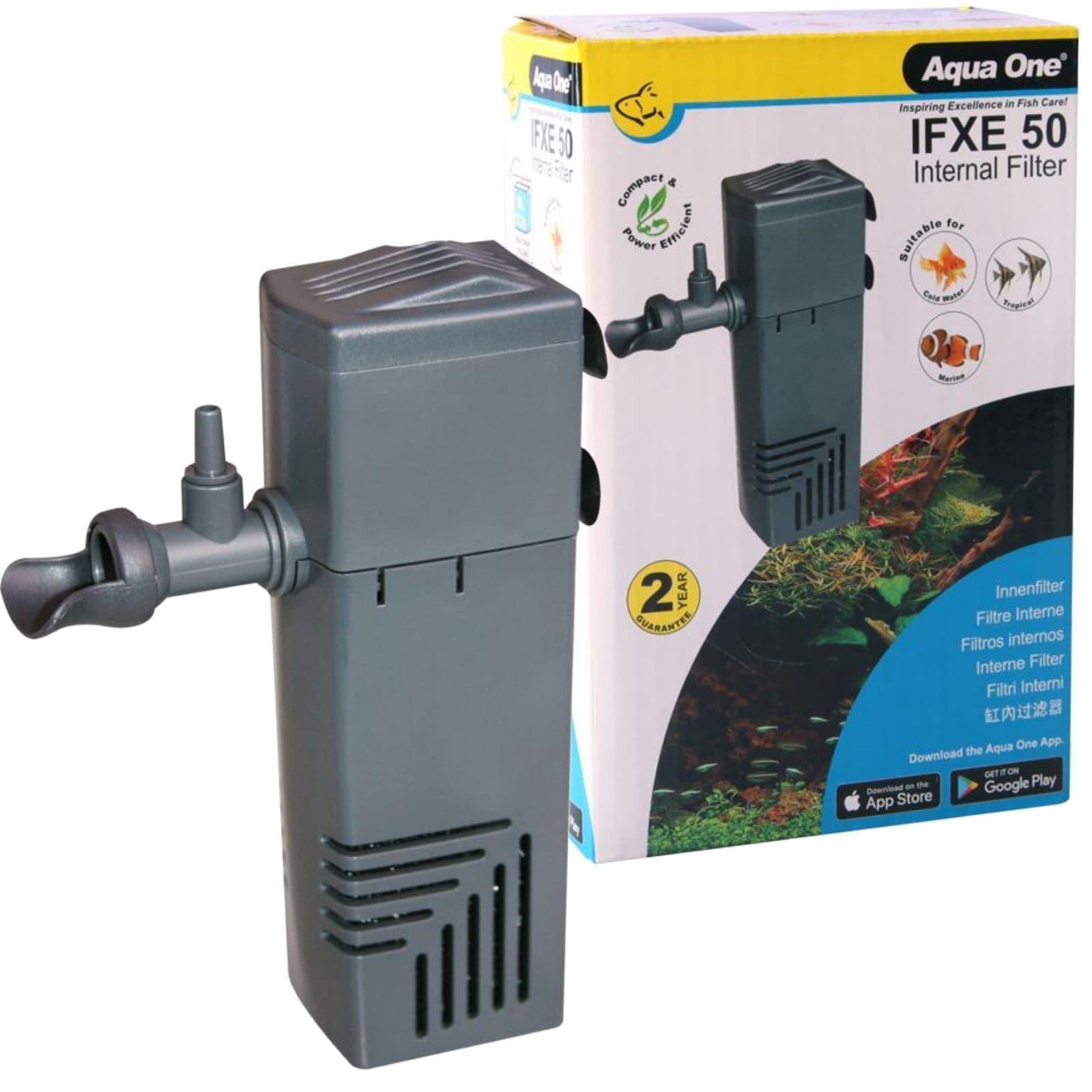 Internal Fish Filter Aqua One IFXE 50 Internal Aquarium Filter