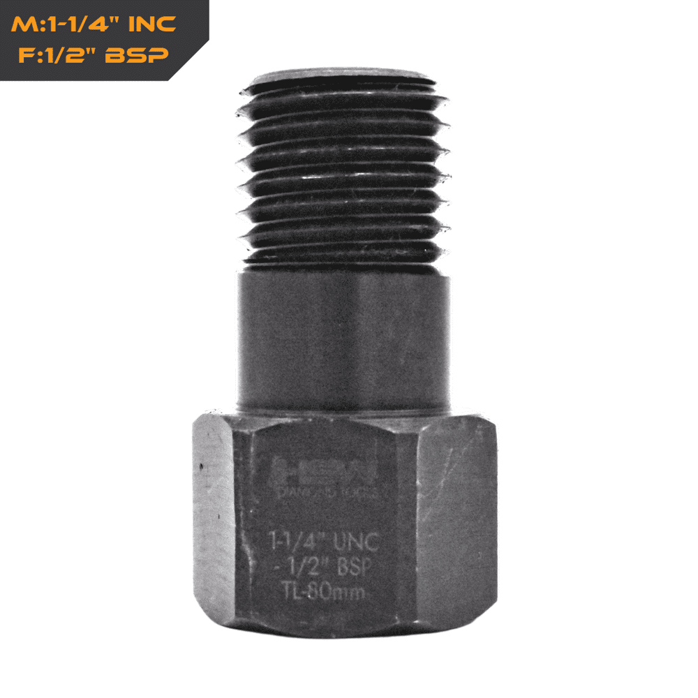 1-1/4" UNC (Male) To 1/2" BSP (Female) Core Drill Adaptor