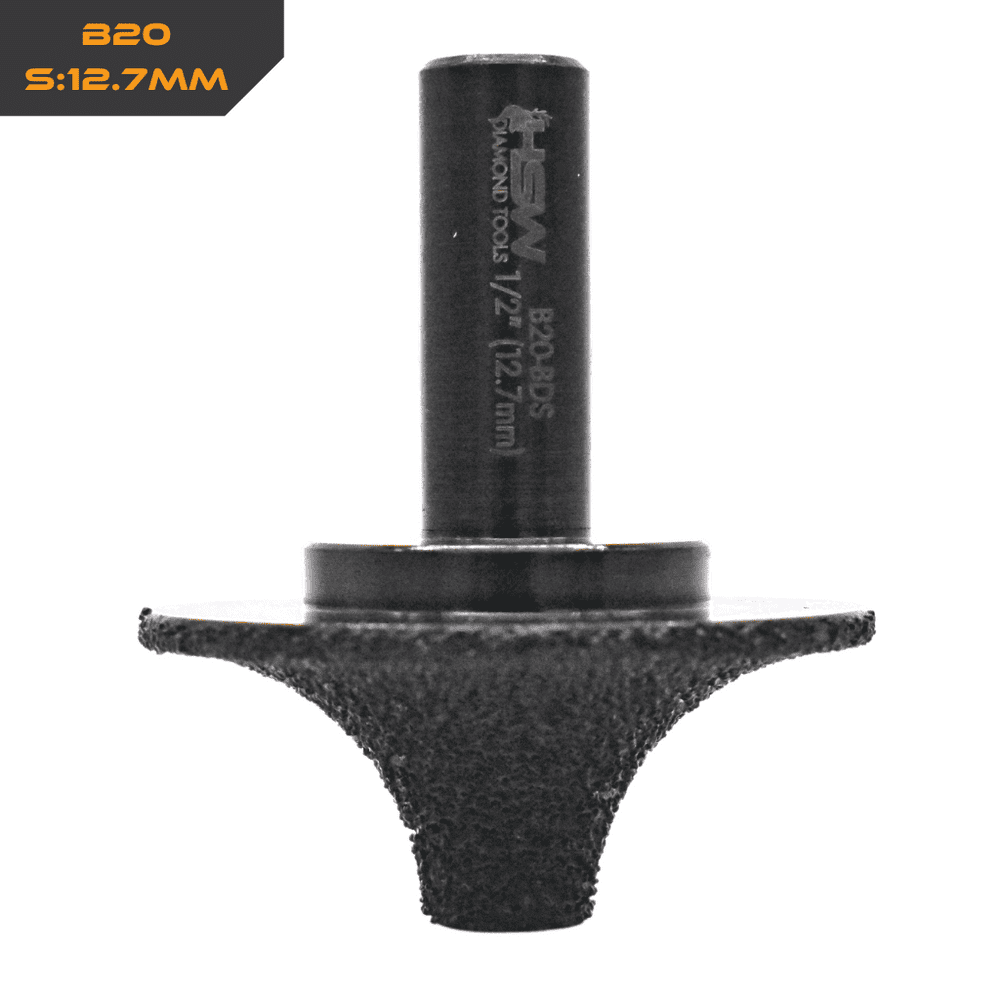 B - Half Bullnose BDS VB Diamond Profile Bit - 12.7mm (1/2")