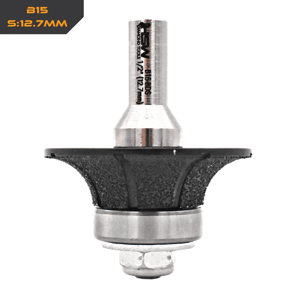 B - Half Bullnose BDS VB Diamond Profile Bit (Bearing) - 12.7mm (1/2")