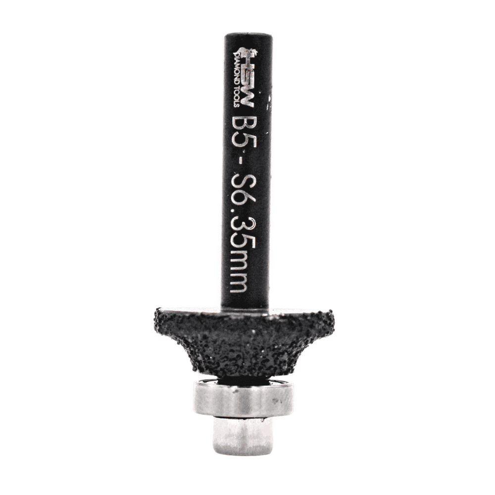 B - Half Bullnose BDS VB Diamond Profile Bit (Bearing) - 6.35mm (1/4")