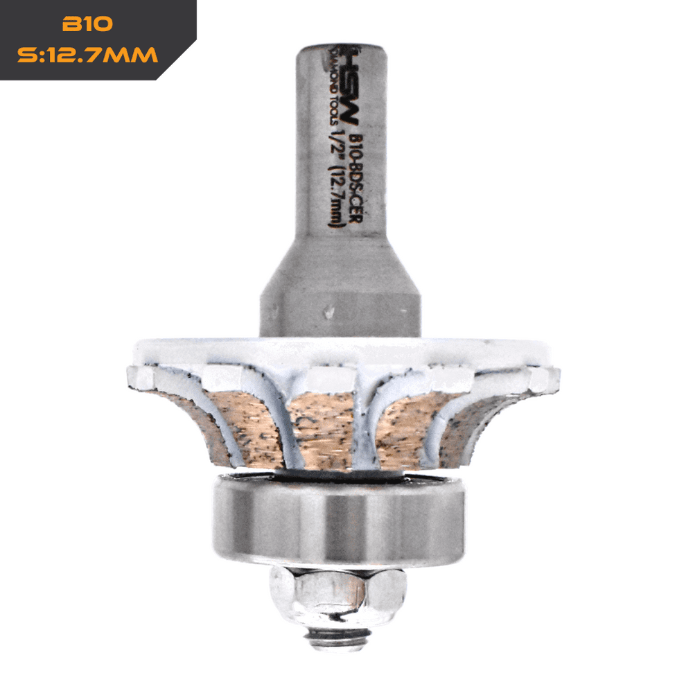 B - Half Bullnose - Porcelain, SD Profile Bit- 12.7mm (1/2")