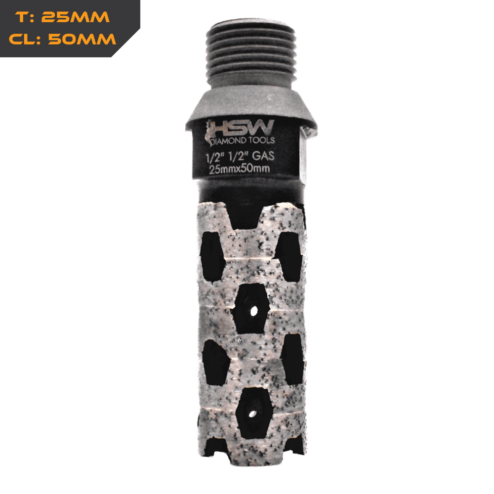 BDS Granite & Hard Stone Straight Router - 1/2" GAS