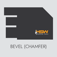 E - Bevel BDS VB Diamond Profile Bit (Bearing) - 6.35mm (1/4