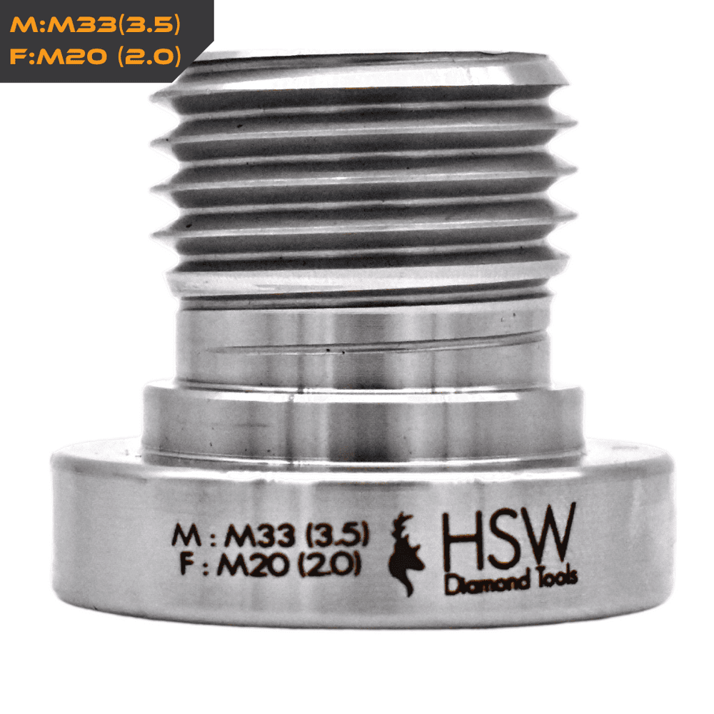 Female : M20 (2.0) - Lathe Thread Adaptors