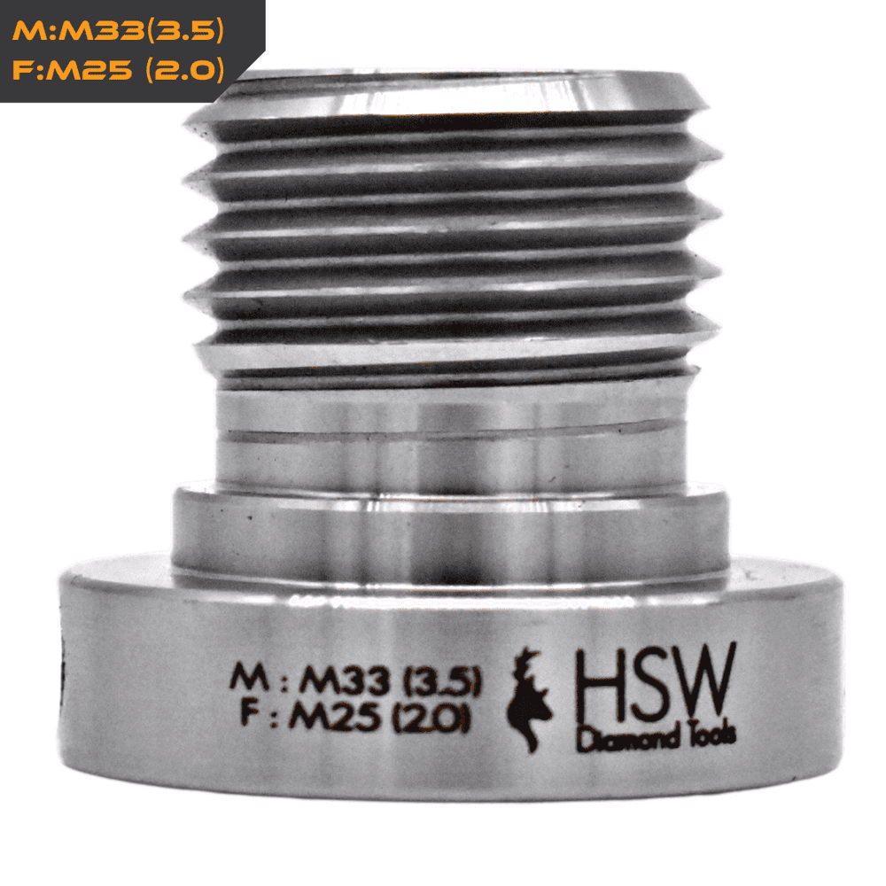 Female : M25 (2.0) - Lathe Thread Adaptors