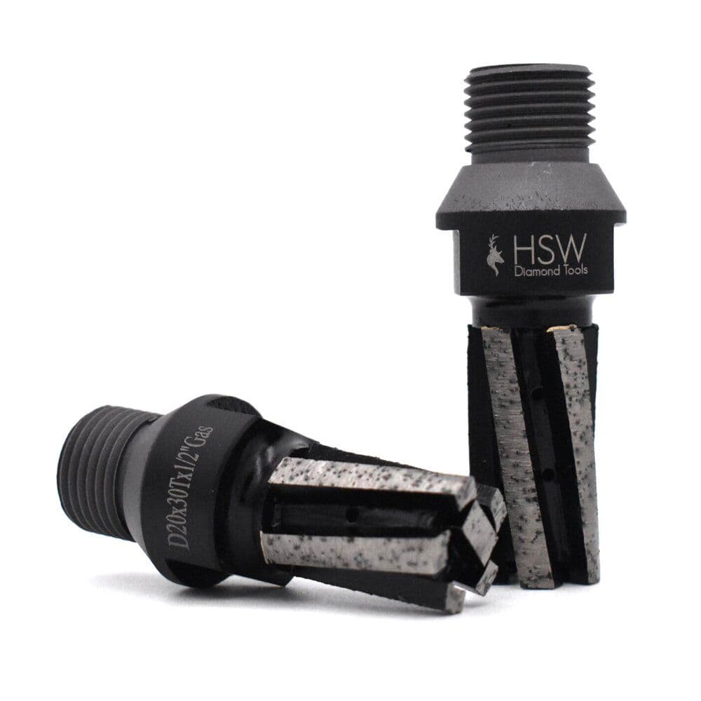 Granite & Hard Stone Reinforced Diamond Segment Straight Router - 1/2" GAS